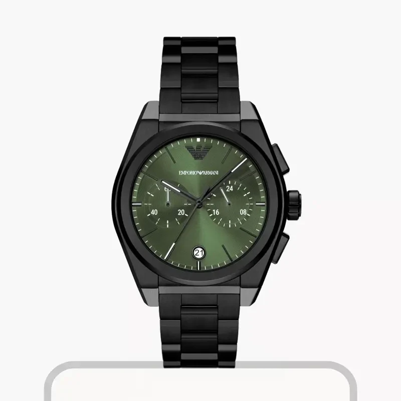 Emporio Armani Federico Chronograph Green Dial Men's Watch- AR11562